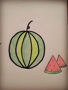 吃瓜的样子绘画简单,描绘悠闲吃瓜瞬间